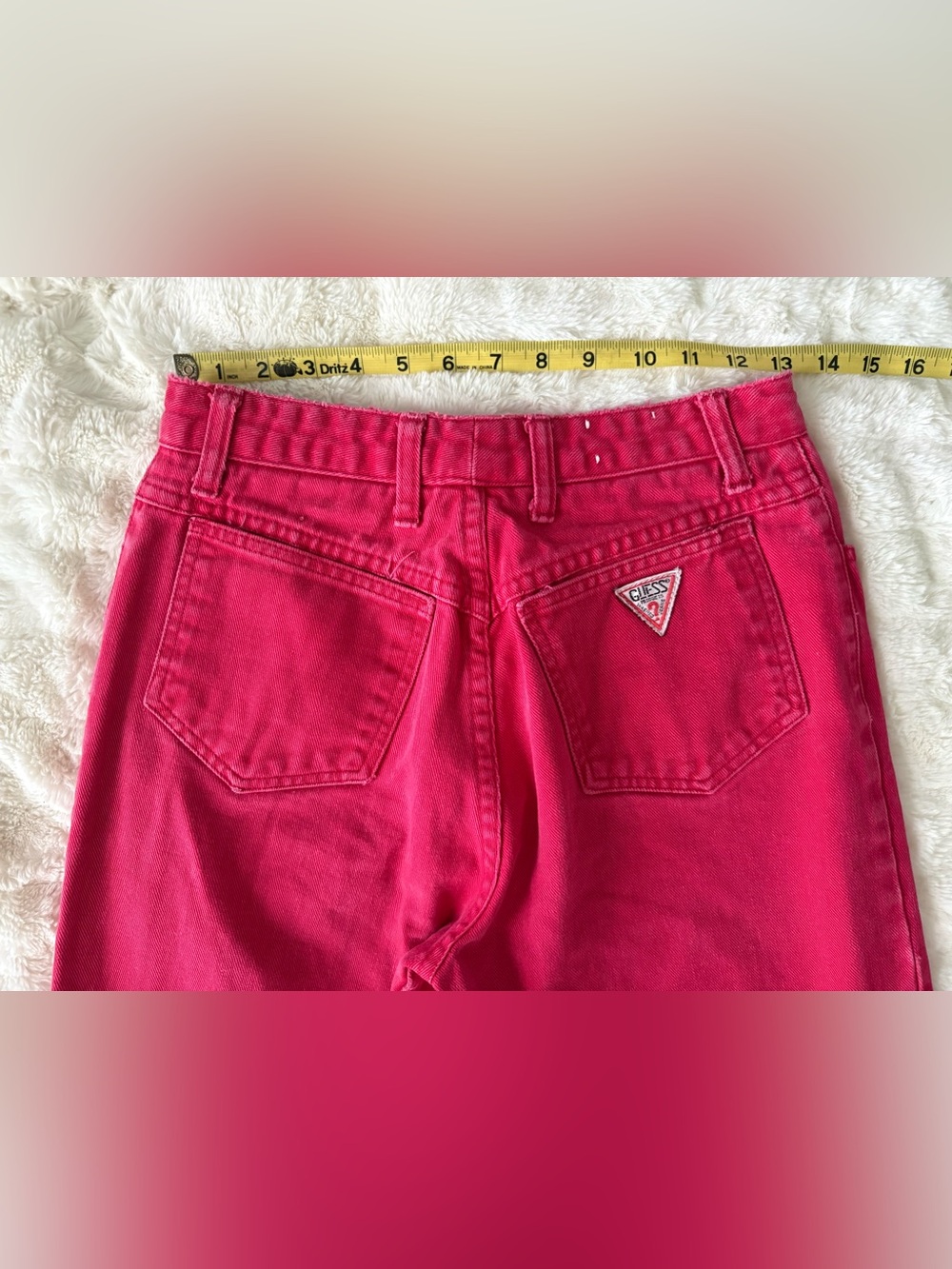 Vintage Georges Marciano for Guess Red High-Waisted Jeans Made in U.S.A. Size 31